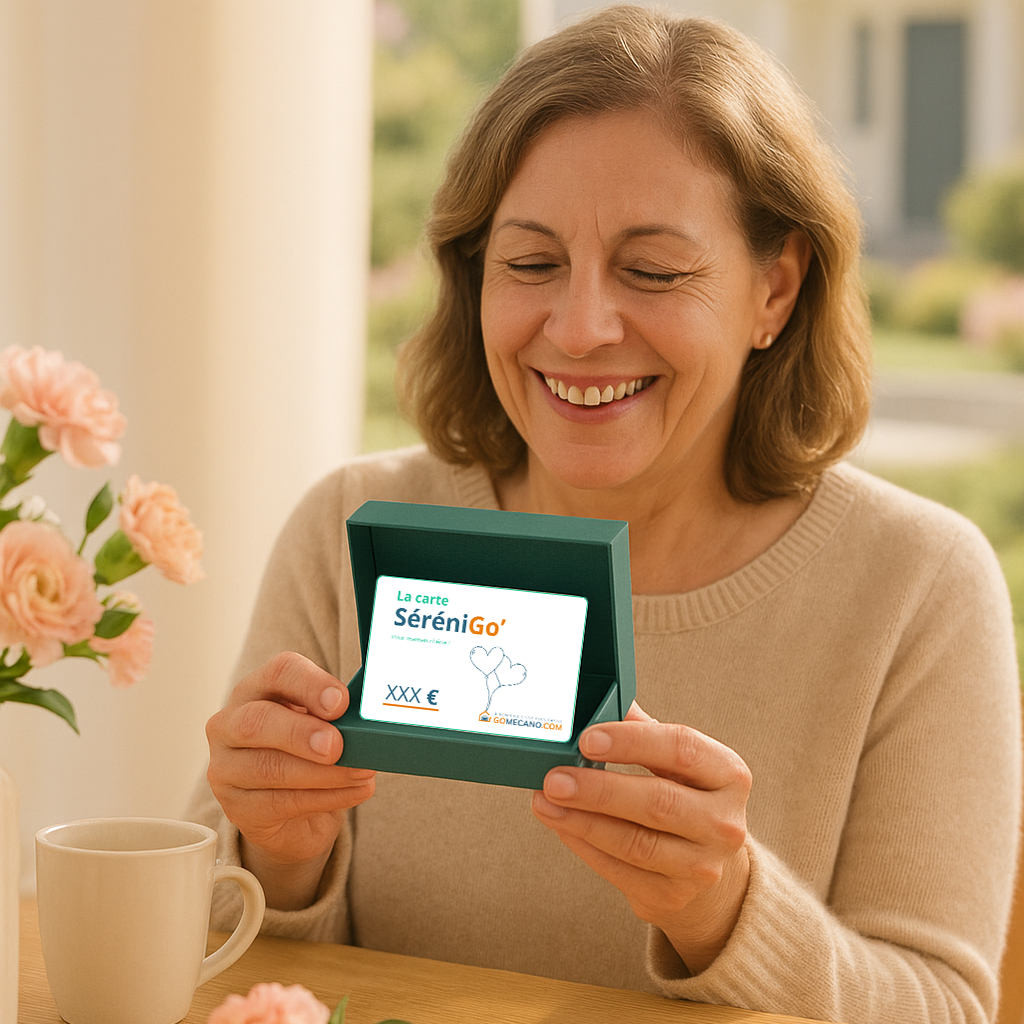 La carte sérénigo' a été offerte comme cadeau original pour la fête des mères par GOMECANO.COM