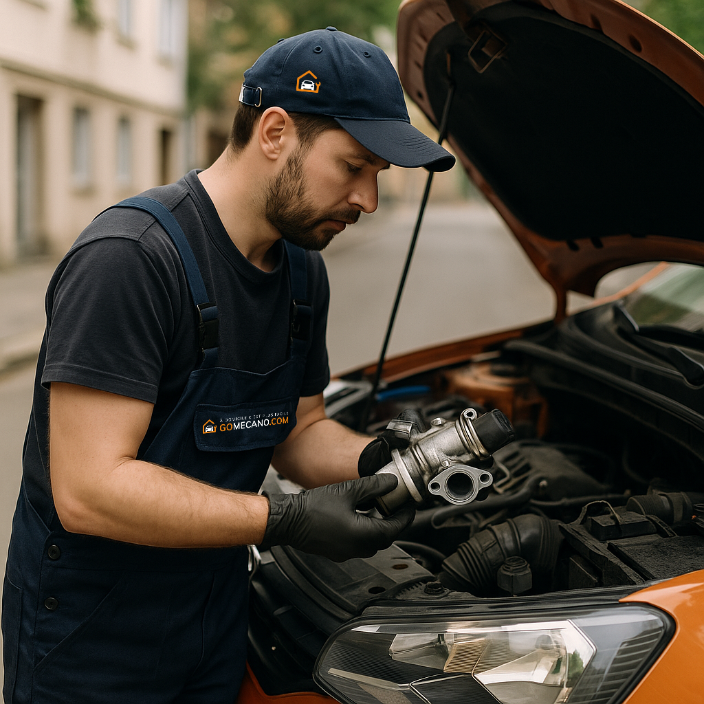 Gomécanicien qui change une vanne EGR par GOMECANO.COM