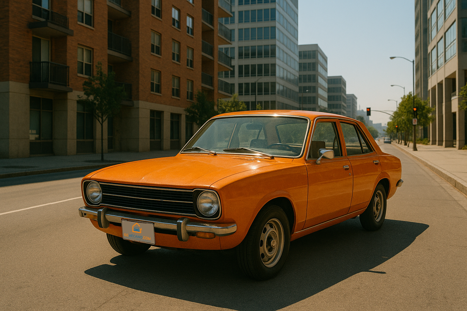 Voiture qui est au soleil et qui subit les effets de la chaleur par GOMECANO.COM