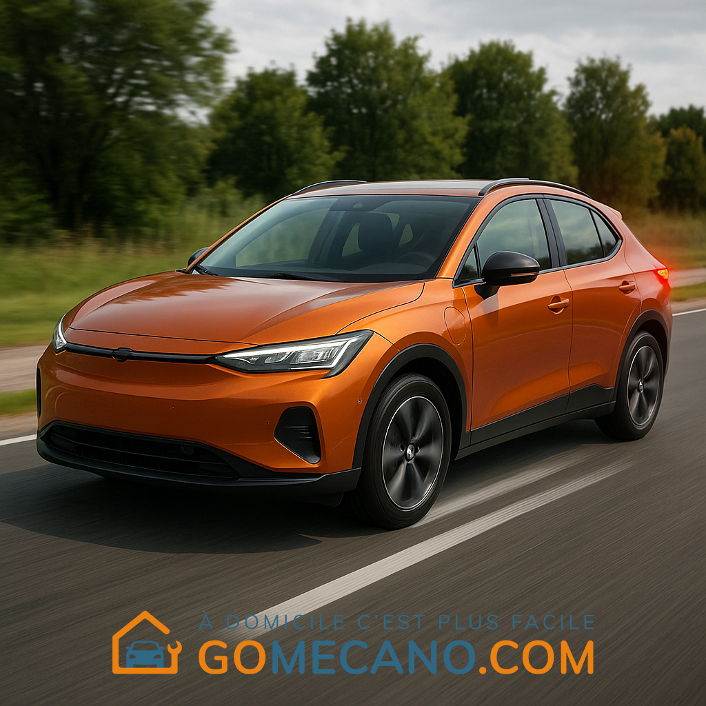 Voiture électrique qui freine par GOMECANO.COM